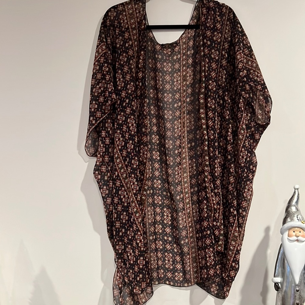Brandy Melville Sheer Patterned Coverup (OS)